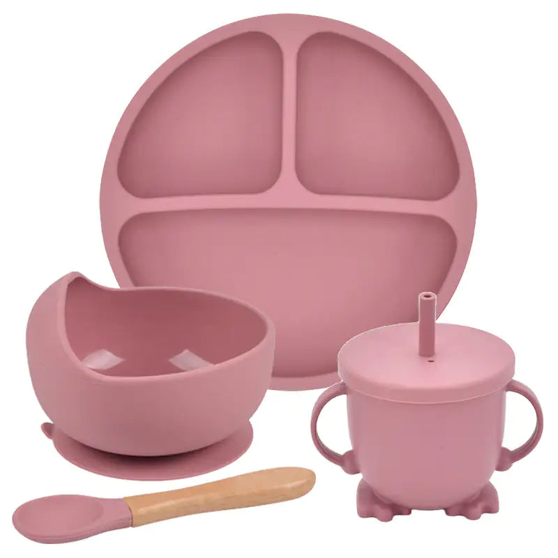 Baby Silicone Divided Plate Set