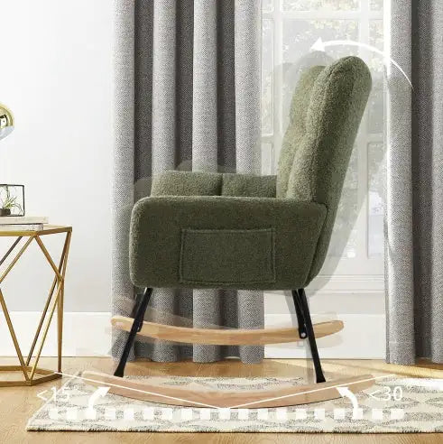 Modern Teddy Fabric Rocking Chair