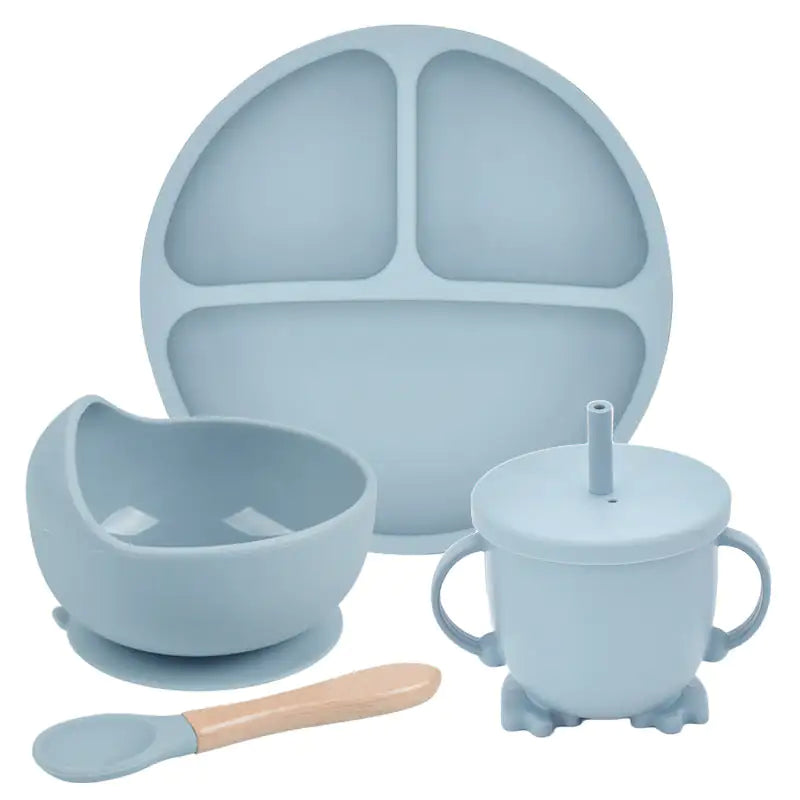 Baby Silicone Divided Plate Set