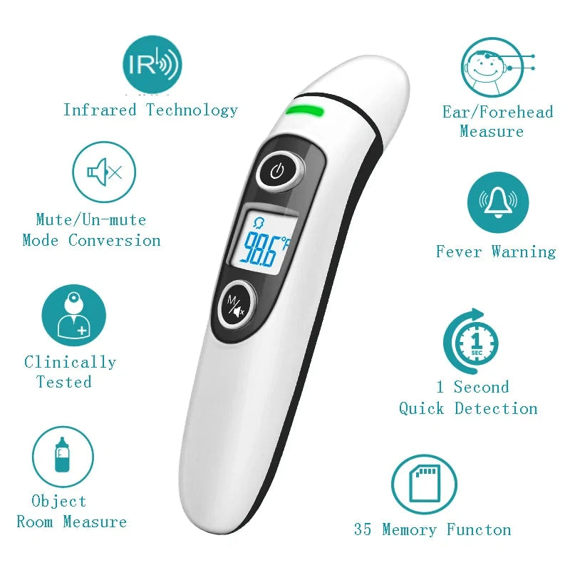 Digital Infrared Forehead and Ear Thermometer