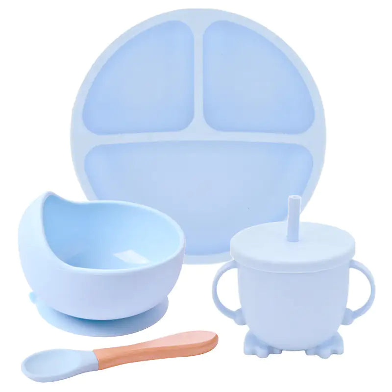 Baby Silicone Divided Plate Set