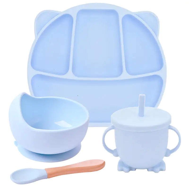 Baby Silicone Divided Plate Set