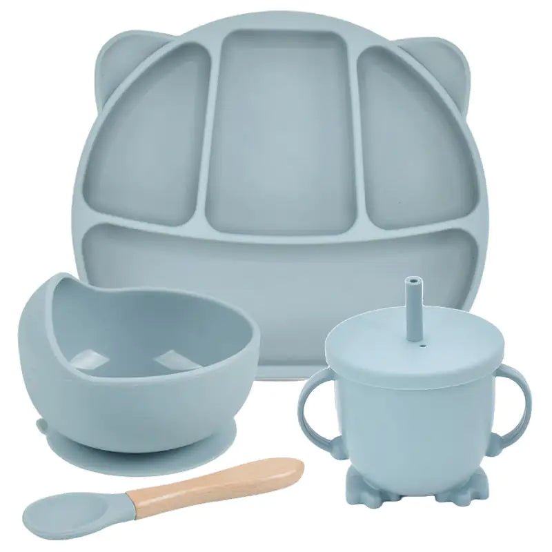 Baby Silicone Divided Plate Set