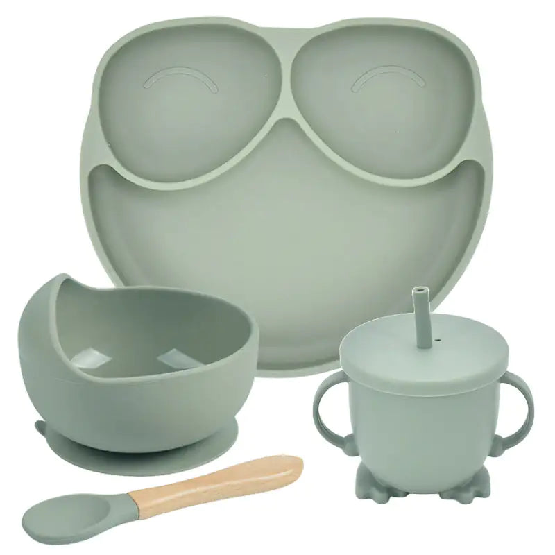 Baby Silicone Divided Plate Set