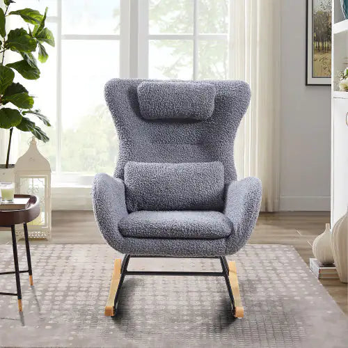 Modern Rocking Chair With High Backrest