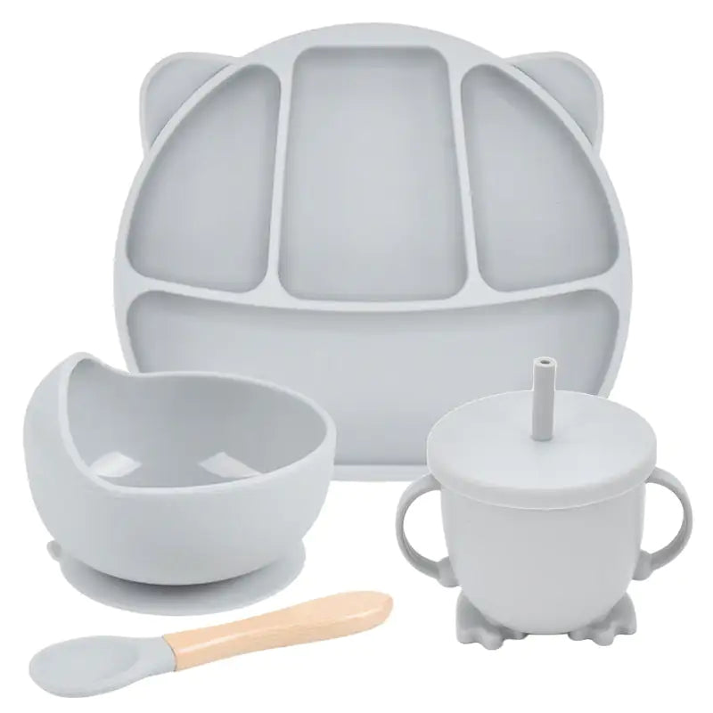 Baby Silicone Divided Plate Set