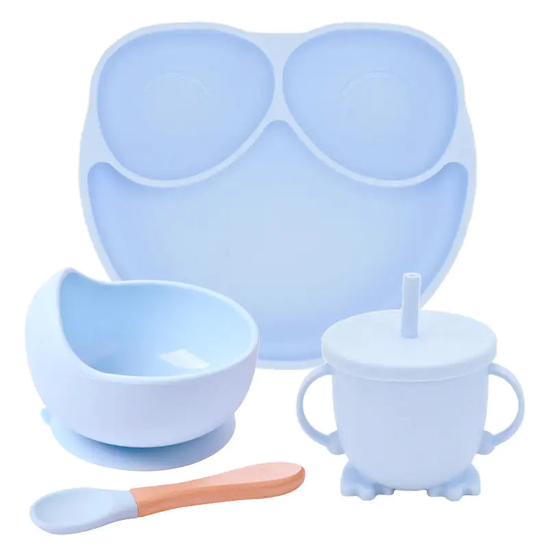 Baby Silicone Divided Plate Set