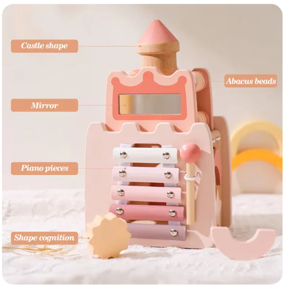 Pink Montessori Wooden Castle